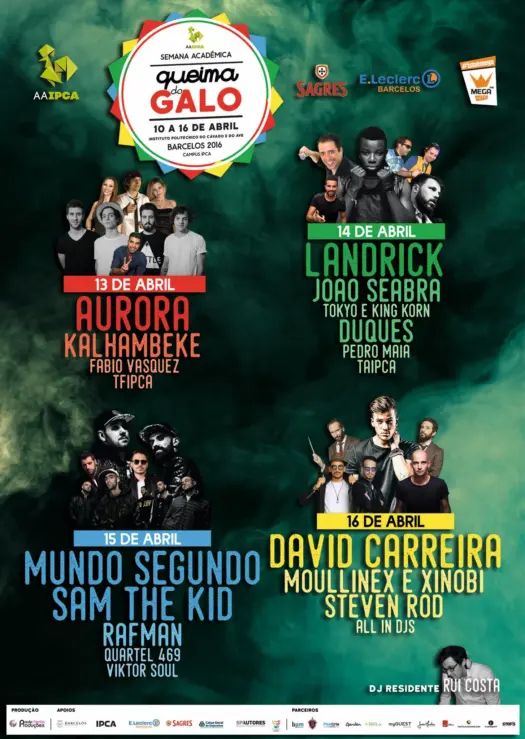 Cartaz Queima do Galo 2016