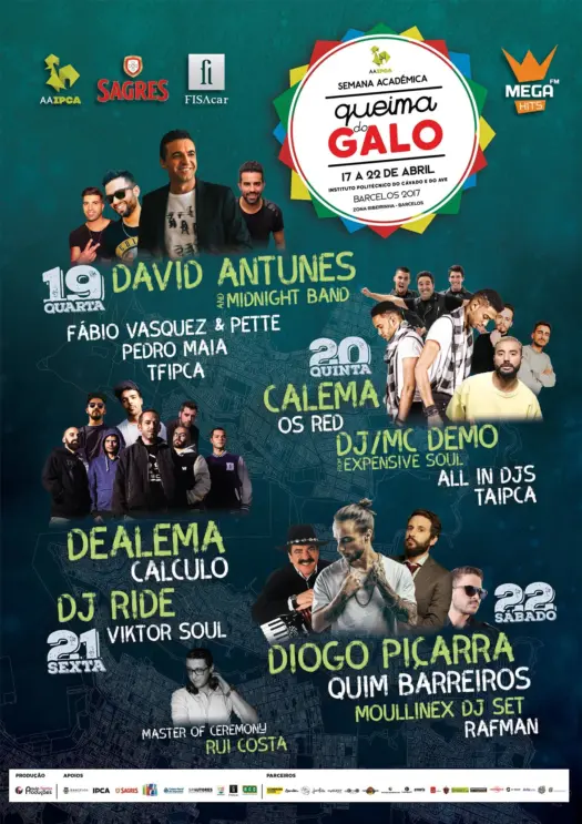 Cartaz Queima do Galo 2017