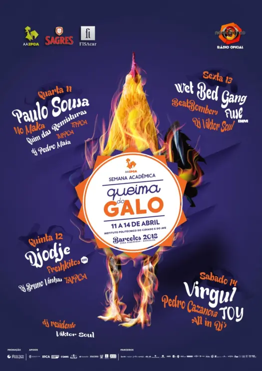 Cartaz Queima do Galo 2018
