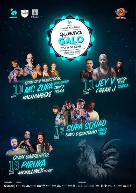 Cartaz Queima do Galo 2019