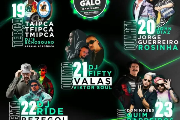 Cartaz Queima do Galo 2022