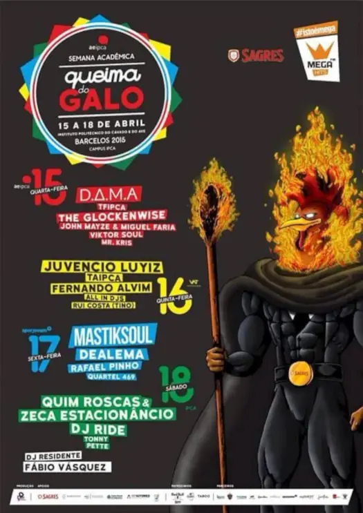 Cartaz da Queima do Galo 2015